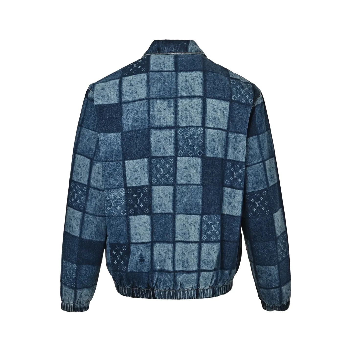 Louis Vuitton/Louis Vuitton burnt letter checkerboard denim jacket